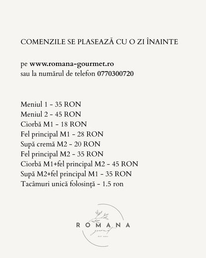 Meniul zilei