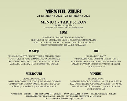 Meniul zilei