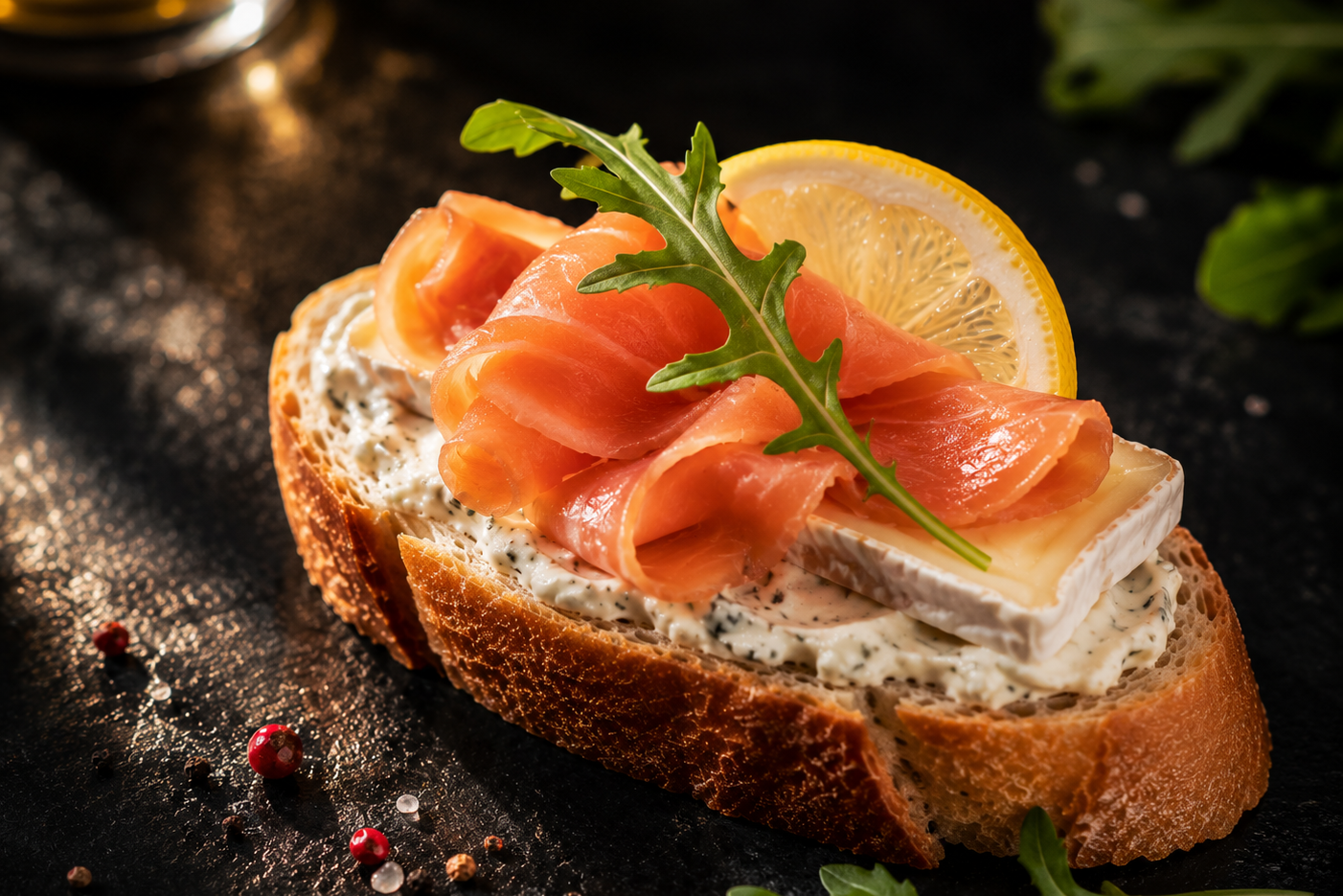 Crostini somon & brie